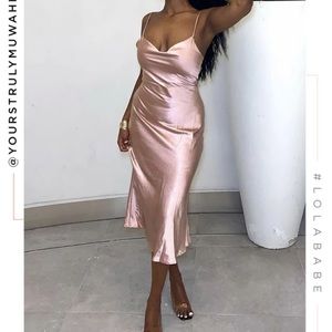 NWT Miss Lola - Pretty Dates Dark Pink Dress